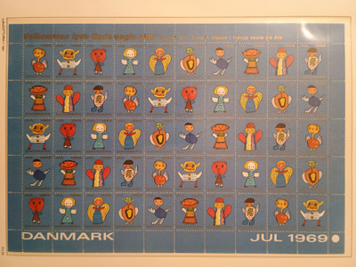 Tanska joulumerkkiarkki 1969