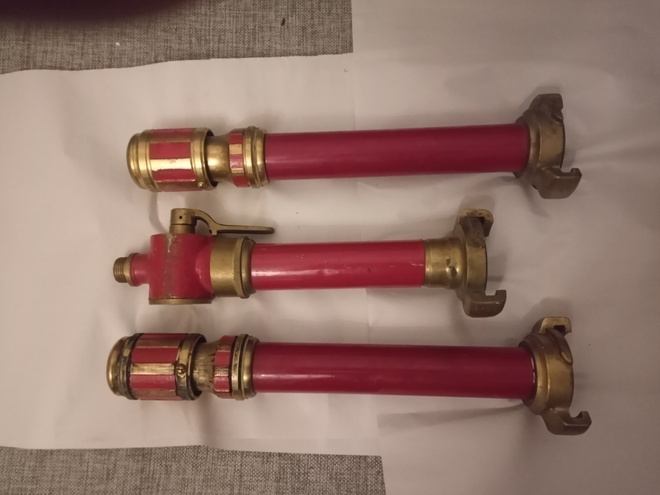 Retro / Vintage Messinkinen Paloruisku 3kpl