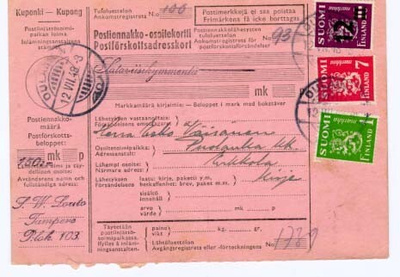M30 1948  postiennakkokirje