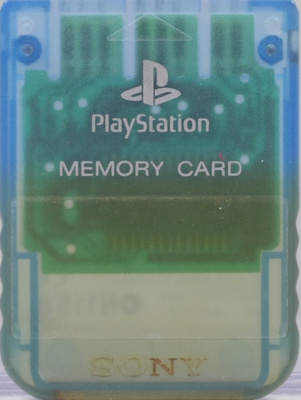 Playstation 1 Memory Card (Clear Blue)