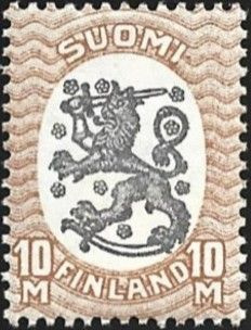 1917 M-17 Saarinen 10 mk ruskea/musta ** LaPe 76 b A