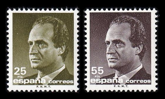 Espanja 2972-3 ** Käyttösarja kuningas Carlos I (1990)