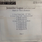 J. LOPEZ : LET'S GET LOUD : MATT & VITO'S 10 REMIXES RARE-CD - pikkukuva 1