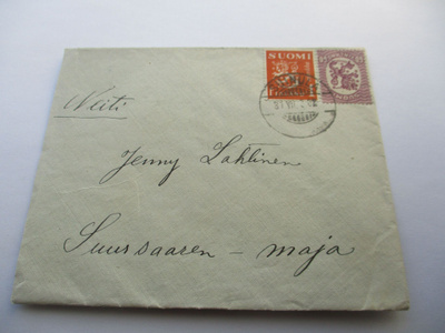 1930 Suinula sekapostite os Suursaari 31.7. tulol. 1.8.