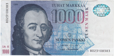 1000 Markkaa 1986 Litt.A kl.5