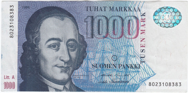 1000 Markkaa 1986 Litt.A kl.5