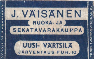 Uusi - Värtsilä. J. Väisänen b588