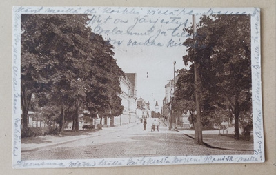 Tampere, Kauppakatu, työntökärryt, jalankulkijoita, p. 1927