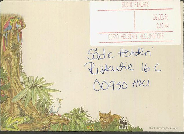 1991 vaaka-leima-lipuke kirje