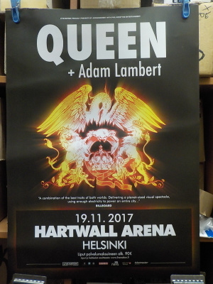 QUEEN + ADAM LAMBERT HELSINGIN KEIKKA JULISTE+