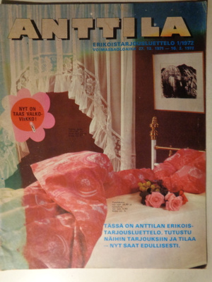 Anttila - Erikoistarjousluettelo Nro 1/1972 (25.11)
