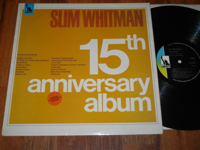 SLIM WHITMAN - 15th Anniversary Album - LP 1967 country EX-