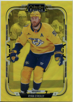 2025-26 OPC Platinum Neon Yellow Surge #88 Ryan O'Reilly