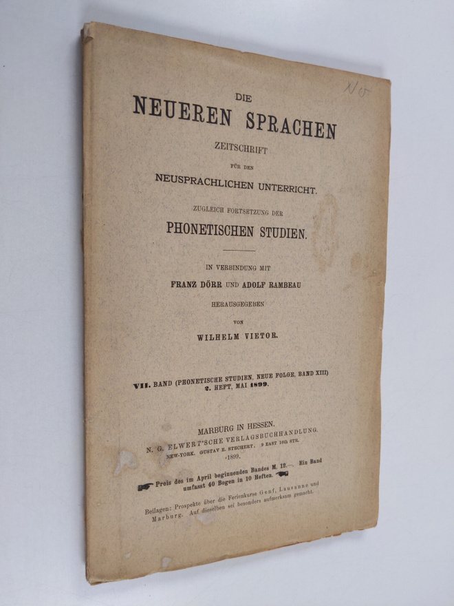 Wilhelm Vietor : Die Neueren Sprachen - zeitschrift fur d...