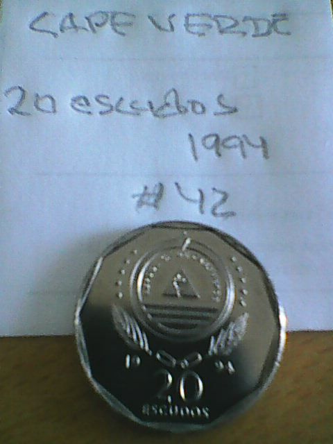 Cape Verde 20 escudos 1994, km#42
