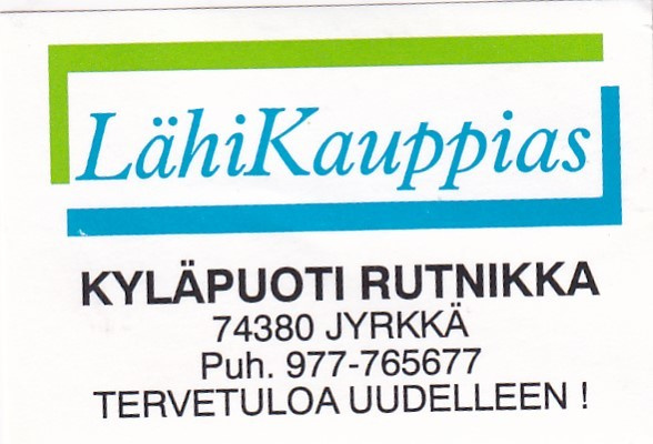 Jyrkkä, Kyläpuoti Rutnikka    b590