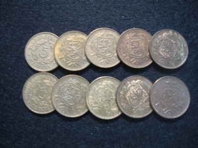 10 kpl 5 markkaa - 1951
