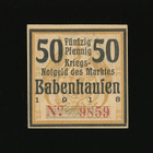 Saksa Notgeld 50 Pfennig, Babenhausen 1918, UNC - pikkukuva 1