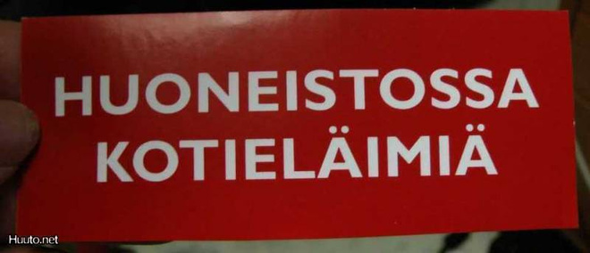 HUONEISTOSSA KOTIELÄIMIÄ TARRA