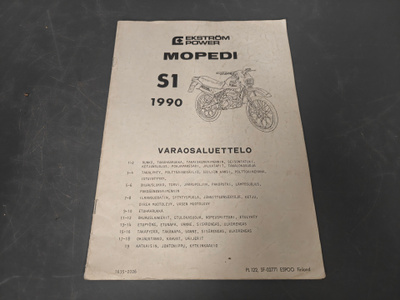 Mopedi S1 varaosaluettelo