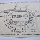 Helsinki 1952 Olympia Pääsylippu Lippu Yleisurheilu 20.7.52 - pikkukuva 2