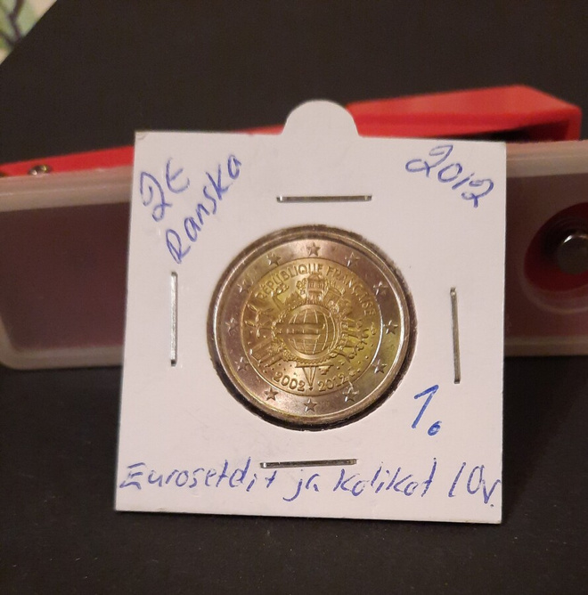 Ranska 2€ Eurosetelit ja-kolikot 10v., 2012