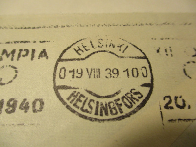 1939 Olympia O-O frankeeraus tulo Uusikaarlepyy kuorella