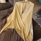 Beige pashmina / silkki hartiahuivi - pikkukuva 1