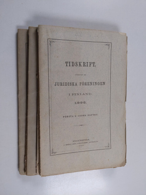 Tidskrift utgifven af Juridiska föreningen i Finland 1895...
