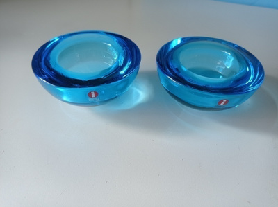 Ballo tuikku kynttilä jalka Iittala 2kpl vaalean sininen