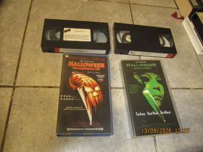 Halloween 1 & 3 VHS-kasetit (Future Film / Myyntivideo)