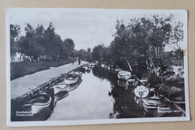 Kokkola, Kaupungin salmi, valokuvapk, sotasensuuri,p. 1944