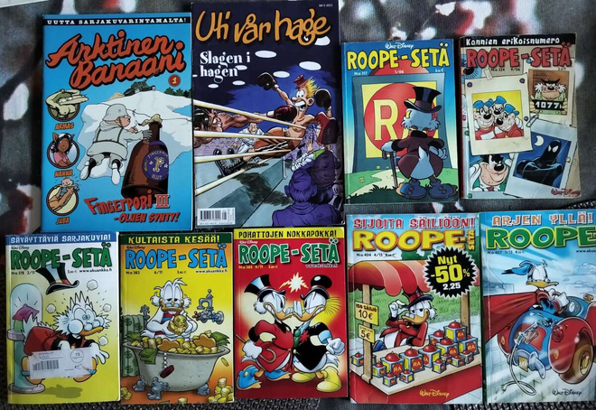ALBUMEJA ja SARJAKUVALEHTIÄ LUCKY LUKE ASTERIX ym 26 kpl