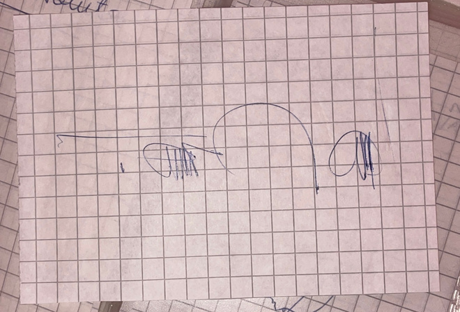 Näyttelijä Tarmo Manni nimikirjoitus paperilla
