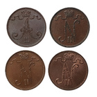 1 Penni 4 kpl. 1892-1900 Hyväkuntoinen erää! - pikkukuva 2