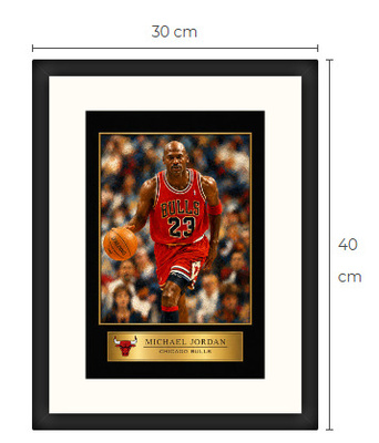 Uusi Michael Jordan NBA art print kehystetty 30 cm x 40 cm