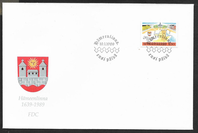 Hämeenlinna 350v 1989 FDC (LAPE 1066)