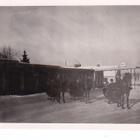 VANHA Valokuva ESSO Pensa-Asema Hevoskelkat 1930-l 6x9 cm - pikkukuva 1