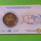 Belgia 2026 2 € CC Rautatiet 100 vuotta coincard - pikkukuva 1