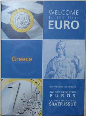 2002 KREIKKA tervetuloa euroon 1c-2€ + hopeajetoni kansiossa