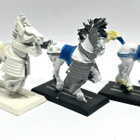 WHFB - 3kpl High Elf Silver Helms ratsuja [F84] - pikkukuva 1
