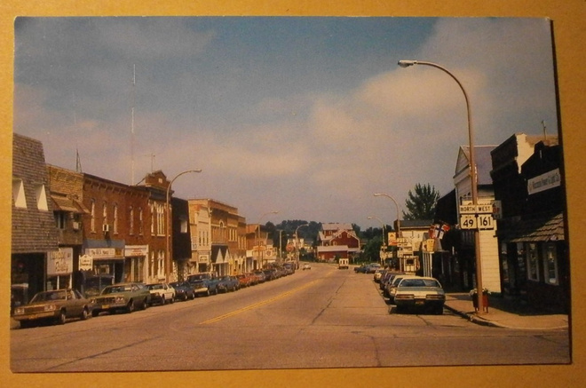Wisconsin, Iola, pikkukaupungin pääkatua, ei p.