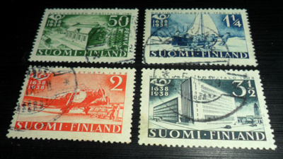 LAPE 213-216 POSTIN 300-VUOTISJUHLA 1938.6.9.