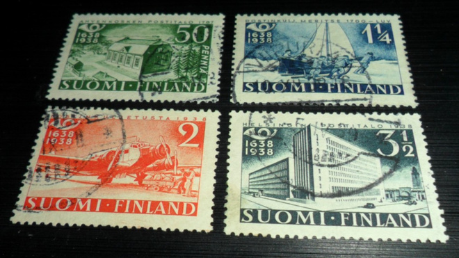 LAPE 213-216 POSTIN 300-VUOTISJUHLA 1938.6.9.