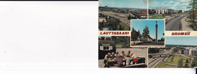 Helsinki, Lauttasaari - Drumsö, sommitelmakortti   b687