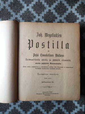 Joh. Wegeliuksen Postilla. Osa 2. (1896)