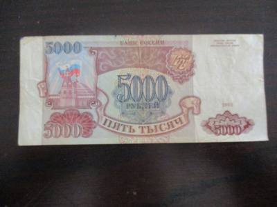 RUSSIA 5 000 RUBLES 1993 (K10-S140)