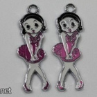803 .. Very Beautiful Enamel Pretty Kauniit .. Korvakorut - pikkukuva 5