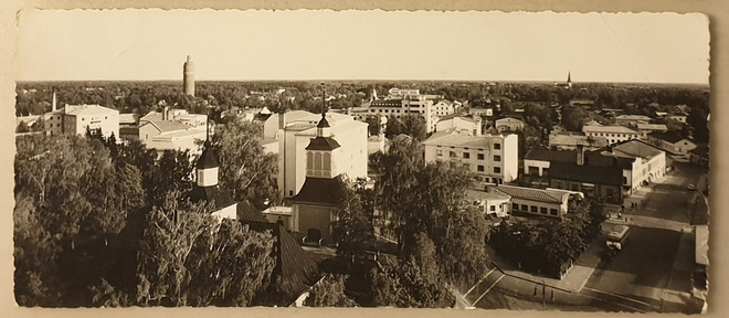POSTIKORTTI, PANORAAMA, PIETARSAARI, n. 1950-LUKU