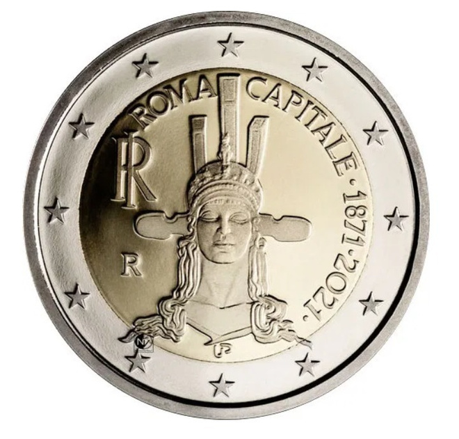 ** ITALIA 2€ 2021 Rooma pillerissä **